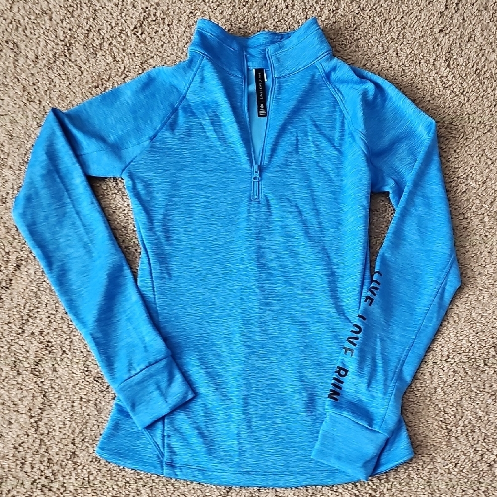 Live Love Dream Vibrant Blue Zip Pullover